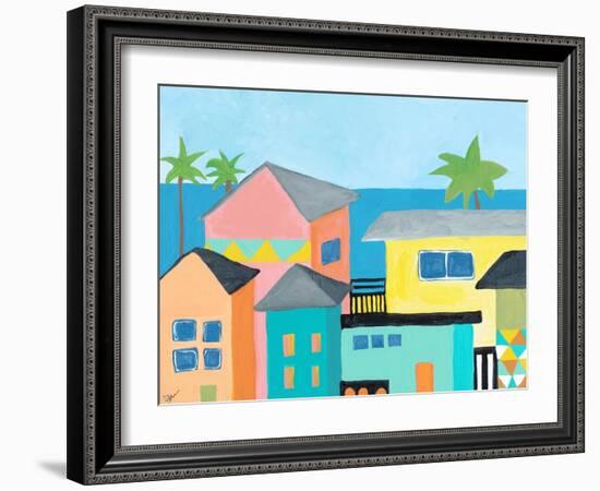 Beachfront Property 1-Jan Weiss-Framed Art Print