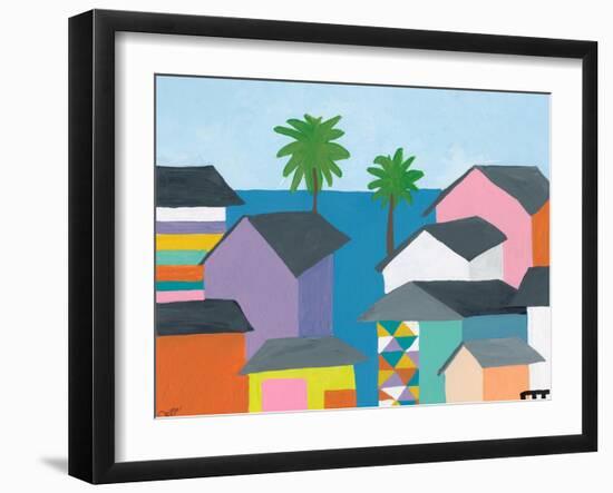 Beachfront Property 2-Jan Weiss-Framed Art Print
