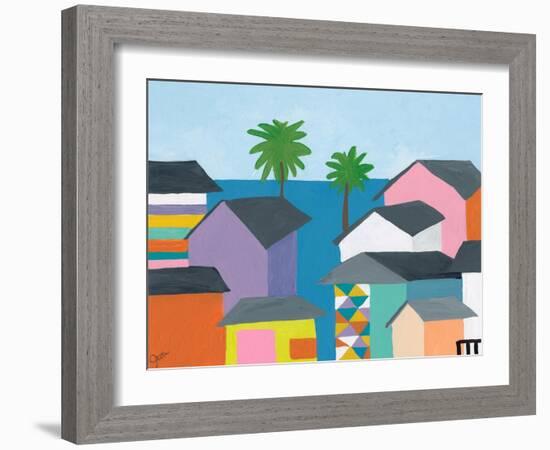 Beachfront Property 2-Jan Weiss-Framed Art Print