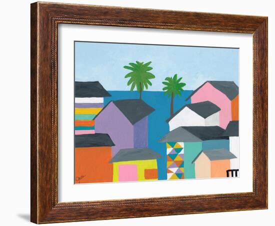 Beachfront Property 2-Jan Weiss-Framed Art Print