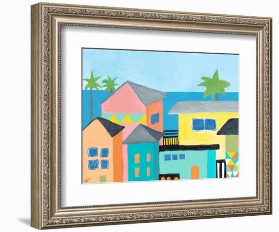 Beachfront Property One-Jan Weiss-Framed Art Print