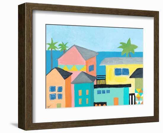 Beachfront Property One-Jan Weiss-Framed Art Print