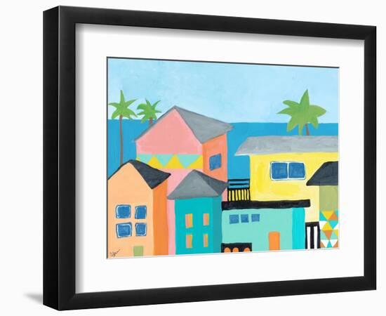 Beachfront Property One-Jan Weiss-Framed Art Print