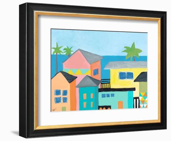 Beachfront Property One-Jan Weiss-Framed Art Print