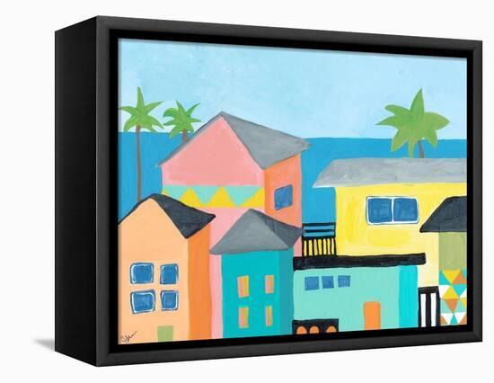 Beachfront Property One-Jan Weiss-Framed Stretched Canvas