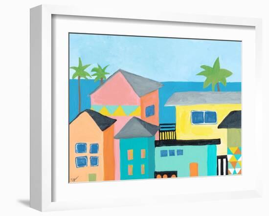 Beachfront Property One-Jan Weiss-Framed Art Print