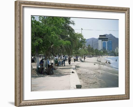 Beachfront, Santa Marta, Magdalana District, Colombia, South America-Jane O'callaghan-Framed Photographic Print