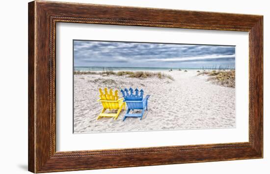 Beaching It-Mary Lou Johnson-Framed Art Print