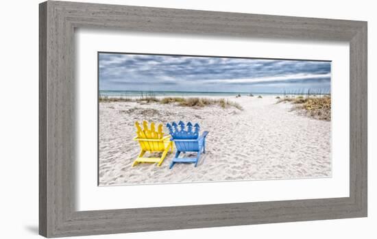Beaching It-Mary Lou Johnson-Framed Art Print