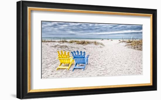 Beaching It-Mary Lou Johnson-Framed Art Print