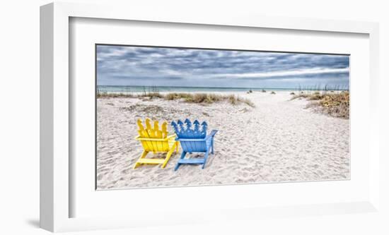 Beaching It-Mary Lou Johnson-Framed Art Print