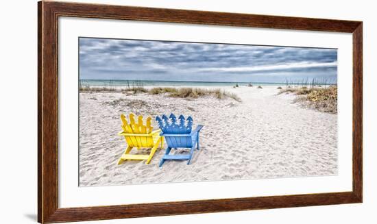 Beaching It-Mary Lou Johnson-Framed Art Print