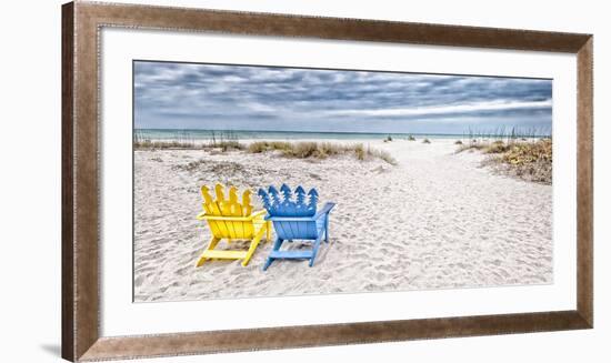 Beaching It-Mary Lou Johnson-Framed Art Print