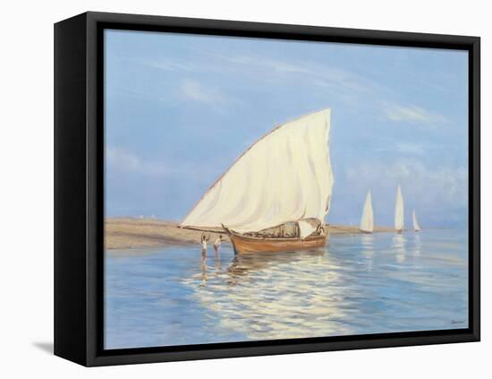 Beaching the Dhow-Edward Dawson-Framed Premier Image Canvas