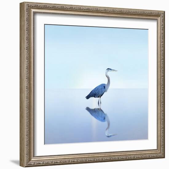 Beachscape Heron II-James McLoughlin-Framed Photographic Print