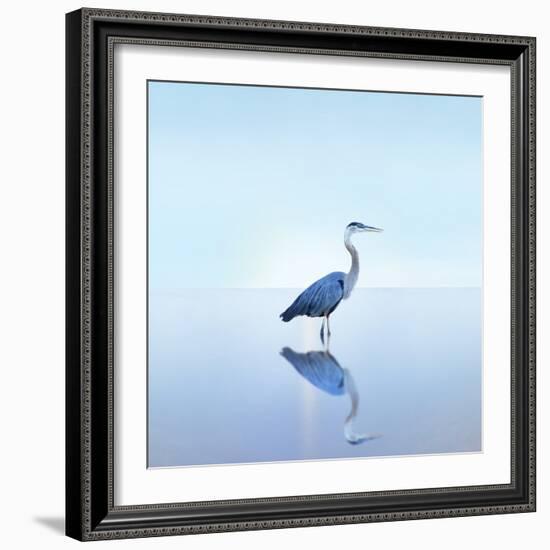 Beachscape Heron II-James McLoughlin-Framed Photographic Print