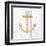 Beachscape III Anchor Gold Neutral-Michael Mullan-Framed Art Print