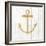 Beachscape III Anchor Gold Neutral-Michael Mullan-Framed Art Print
