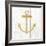 Beachscape III Anchor Gold Neutral-Michael Mullan-Framed Art Print