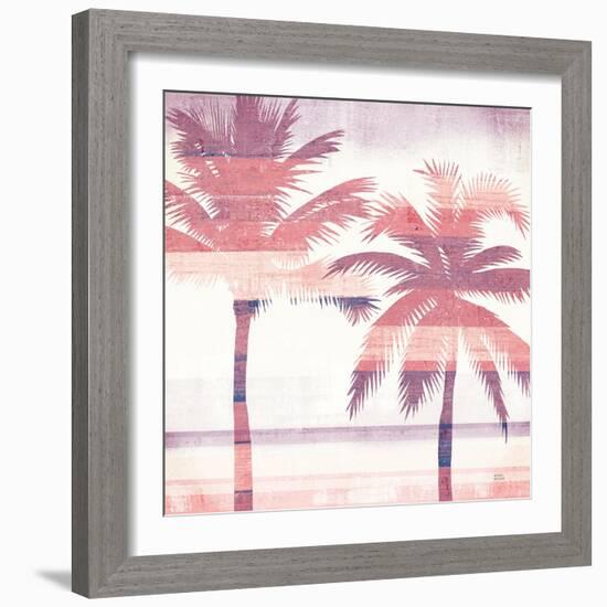 Beachscape Palms III Pink Purple-Michael Mullan-Framed Art Print
