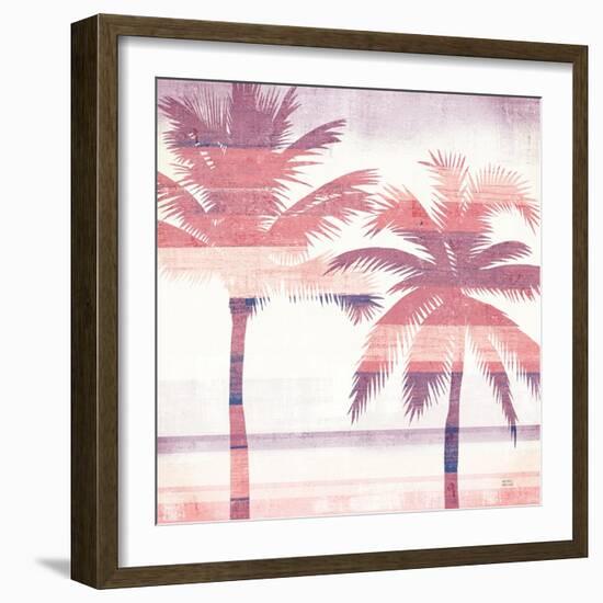 Beachscape Palms III Pink Purple-Michael Mullan-Framed Art Print