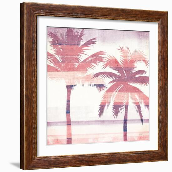 Beachscape Palms III Pink Purple-Michael Mullan-Framed Art Print