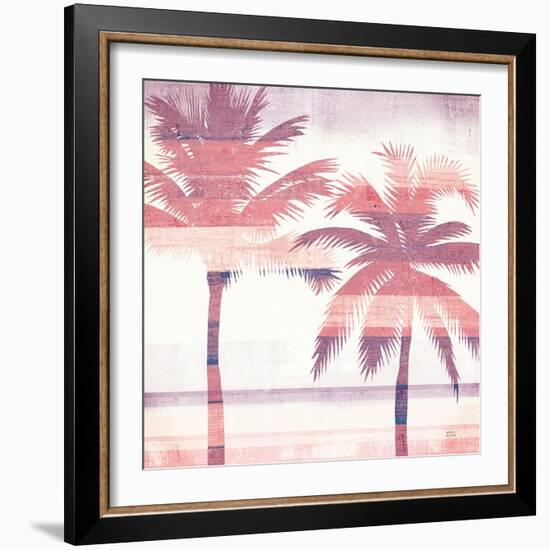 Beachscape Palms III Pink Purple-Michael Mullan-Framed Art Print