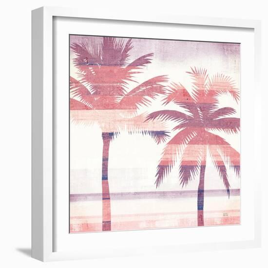 Beachscape Palms III Pink Purple-Michael Mullan-Framed Art Print