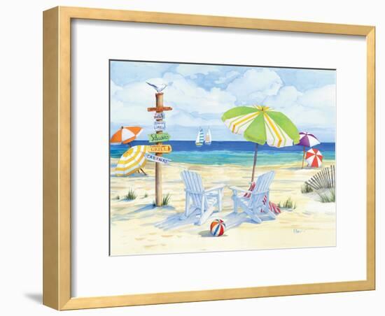 Beachside Chairs-Paul Brent-Framed Art Print