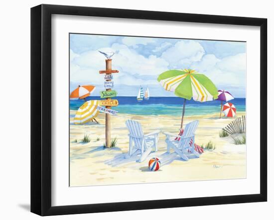 Beachside Chairs-Paul Brent-Framed Art Print