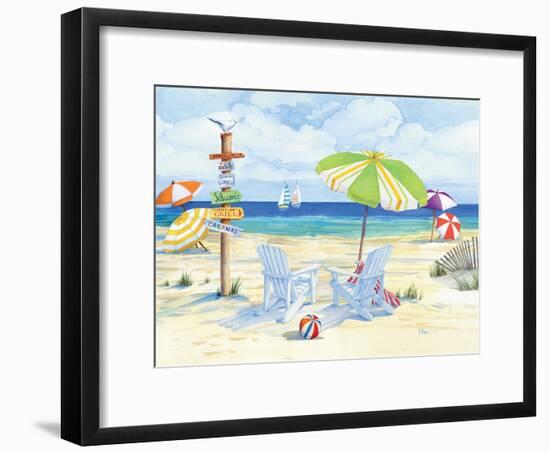 Beachside Chairs-Paul Brent-Framed Art Print