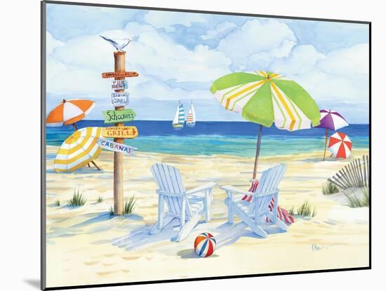 Beachside Chairs-Paul Brent-Mounted Art Print