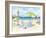 Beachside Chairs-Paul Brent-Framed Premium Giclee Print