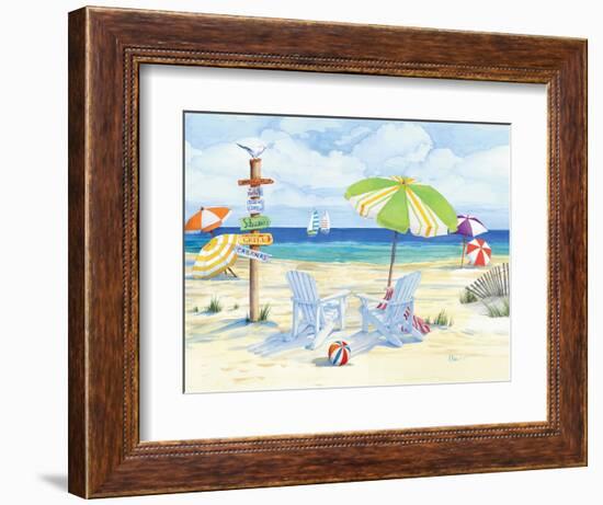 Beachside Chairs-Paul Brent-Framed Art Print