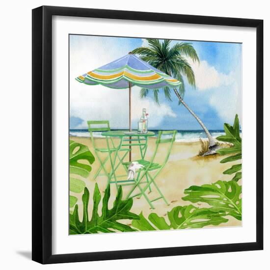 Beachside Dining 1-Mary Escobedo-Framed Art Print