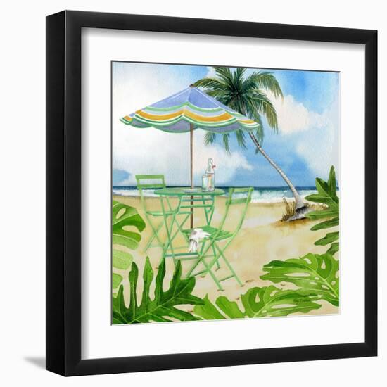 Beachside Dining 1-Mary Escobedo-Framed Art Print