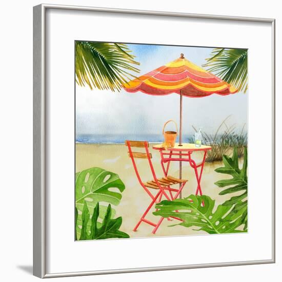 Beachside Dining 2-Mary Escobedo-Framed Art Print