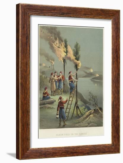 Beacon Fires on the Danube-null-Framed Giclee Print