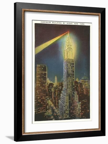 Beacon on Chrysler Building, New York City-null-Framed Art Print