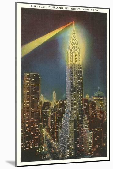 Beacon on Chrysler Building, New York City-null-Mounted Art Print