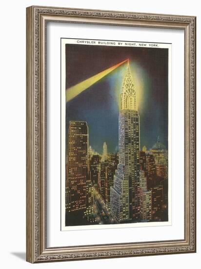 Beacon on Chrysler Building, New York City-null-Framed Premium Giclee Print