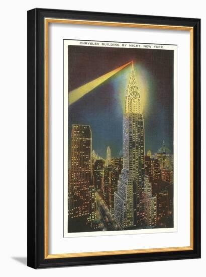 Beacon on Chrysler Building, New York City-null-Framed Premium Giclee Print