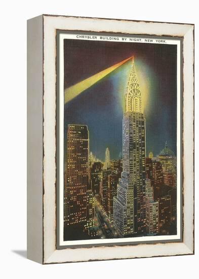 Beacon on Chrysler Building, New York City-null-Framed Stretched Canvas