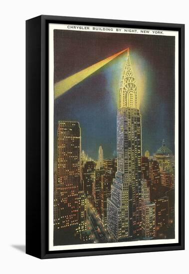 Beacon on Chrysler Building, New York City-null-Framed Stretched Canvas
