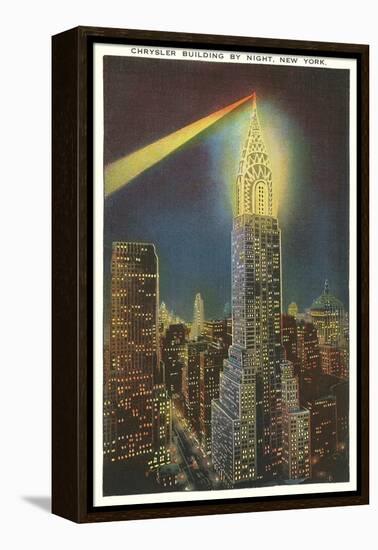 Beacon on Chrysler Building, New York City-null-Framed Stretched Canvas