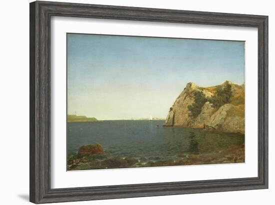 Beacon Rock, Newport Harbour, 1857-John Frederick Kensett-Framed Giclee Print