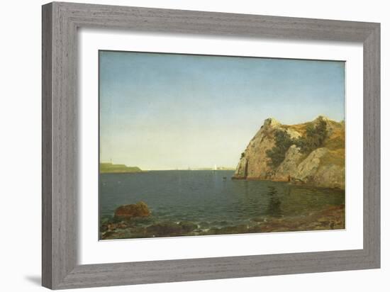 Beacon Rock, Newport Harbour, 1857-John Frederick Kensett-Framed Giclee Print