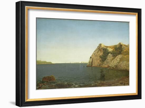 Beacon Rock, Newport Harbour, 1857-John Frederick Kensett-Framed Giclee Print