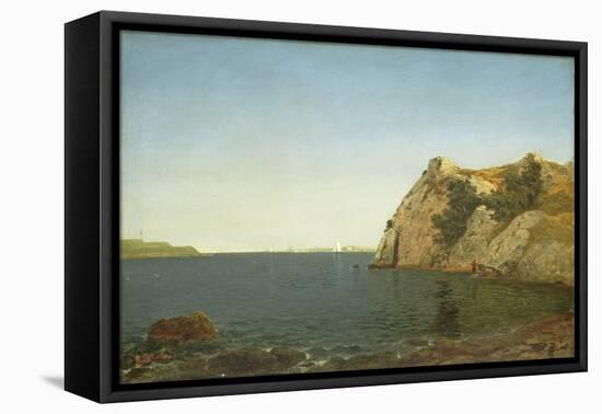 Beacon Rock, Newport Harbour, 1857-John Frederick Kensett-Framed Premier Image Canvas