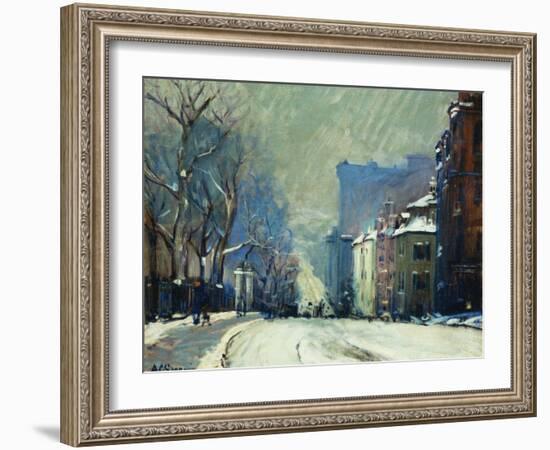 Beacon Street in Winter-Arthur Clifton Goodwin-Framed Giclee Print